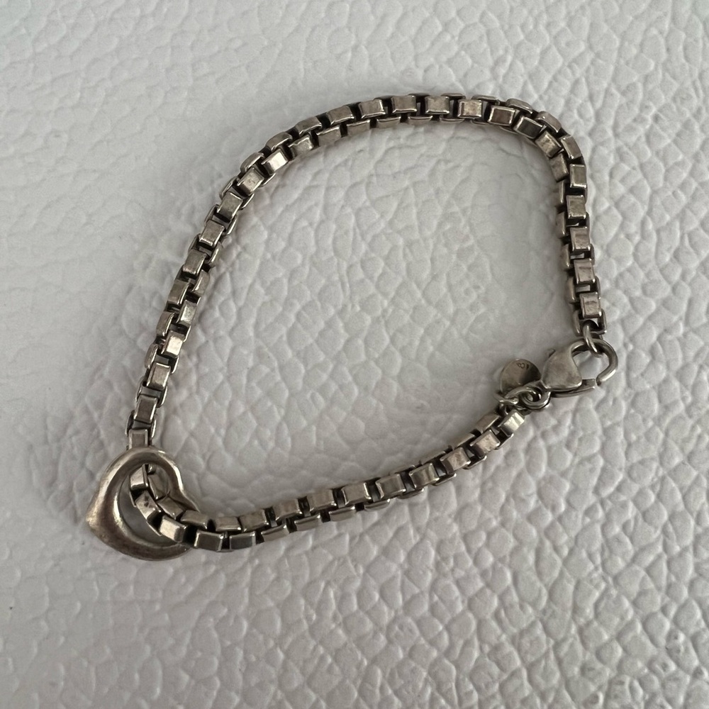 Tiffany & Co Venetian Link Bracelet with Elsa Peretti heart